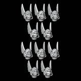 Large Winged Hooded Sallet Helmets - Set of 10