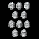 Legio Templaris Crusader Knight Helmets - Set of 10