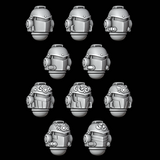 Mongolian / Asian Style Monovisor Helmets - Set of 10
