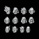 Skull and Flame Heads - Set of 12