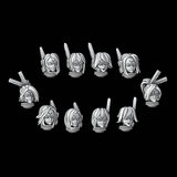 Tau Female Anime Style Heads - Set of 10