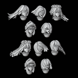 Japanese Style Battle Sisters Heads - Set of 10