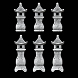 Japanese Stone Lanterns - Set of 4