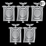 Back Banners - Set of 5 - Scroll Trim - Archies Forge