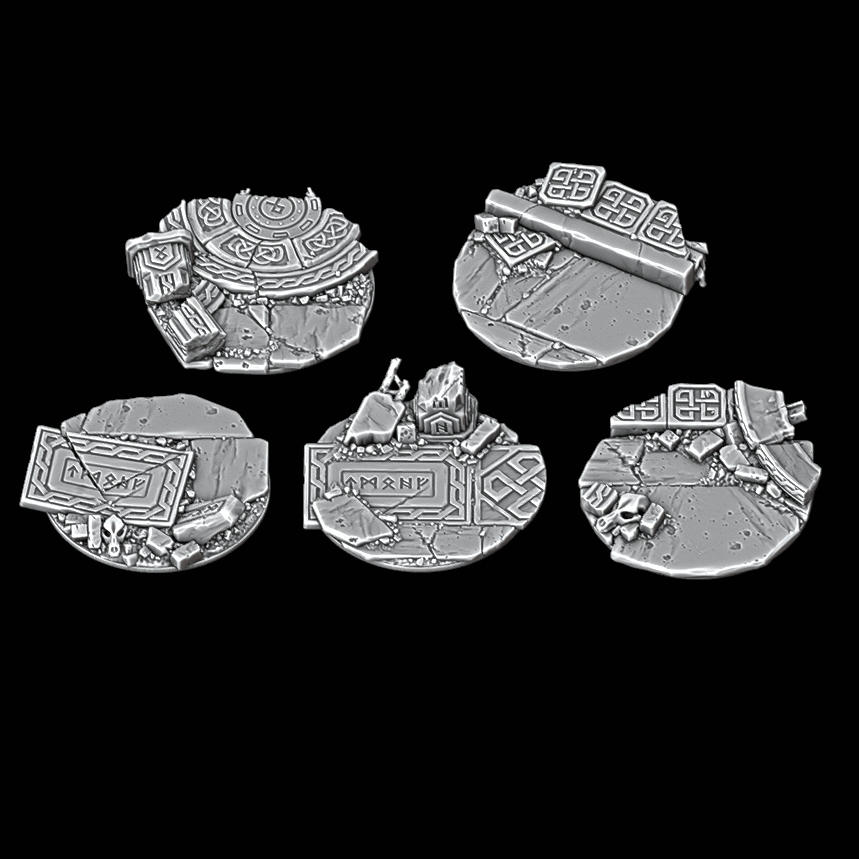 Base Topper - Ruined Viking Temple - Set 2 - 28/32/40mm - Archies Forge