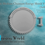 Basic Medium Chainsaw Energy Shield Version 1 (Left Hand) X 1 - Archies Forge