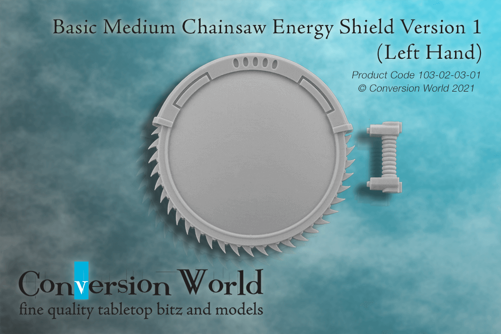 Basic Medium Chainsaw Energy Shield Version 1 (Left Hand) X 1 - Archies Forge