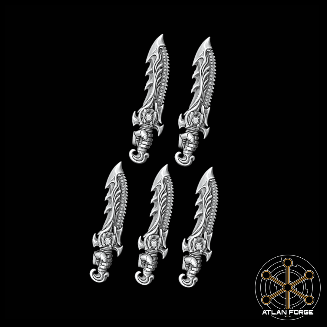Chainswords - Legio Carcharodon - Set of 5 - Left Handed - Archies Forge