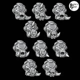Chaotic Terminator Helmets - Set of 10 - Archies Forge