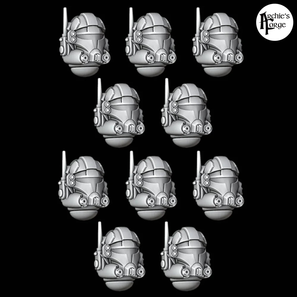 Clone Trooper Helmets - Set of 10 - Archies Forge