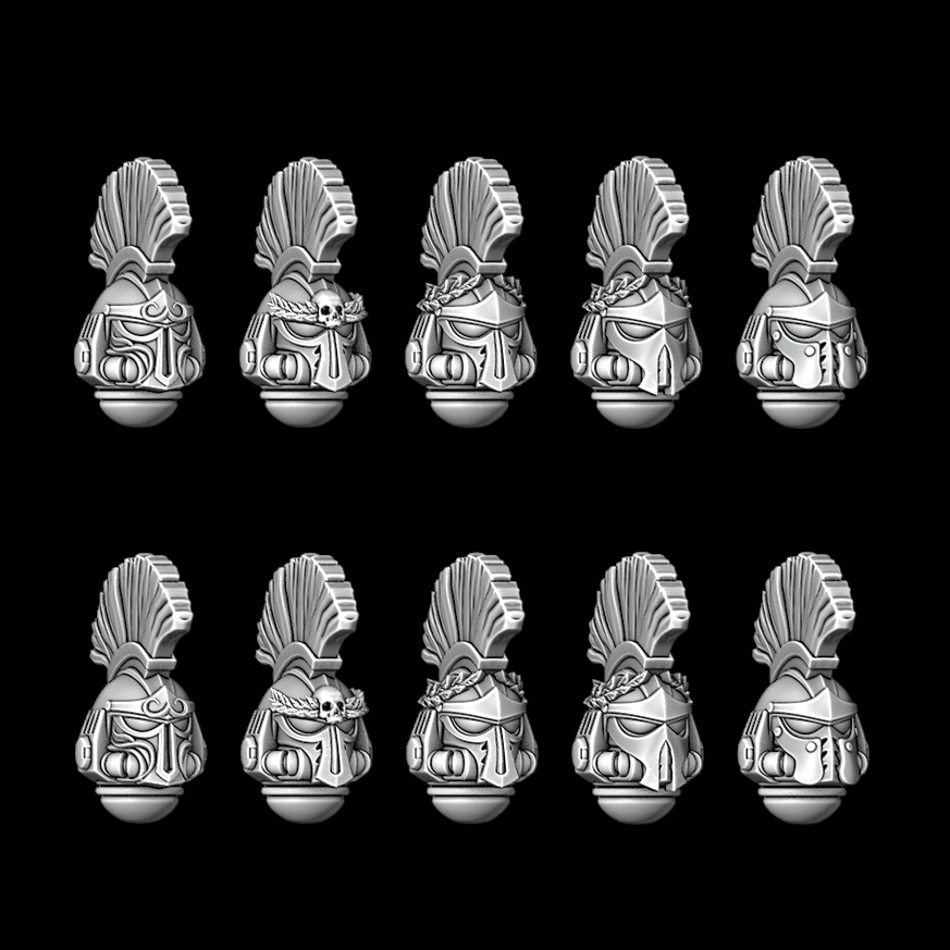 Crested Roman Helmets - Legio Ultra - Set of 10 - Archies Forge