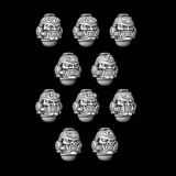 Detailed Oni Mask Helmets - Set of 10 - Archies Forge