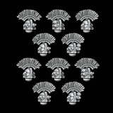 Fortified Crested Helmets - Set of 10 - Archies Forge