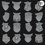 Generic Marine Tilting Shields - Set of 16 - Design 1 - Archies Forge