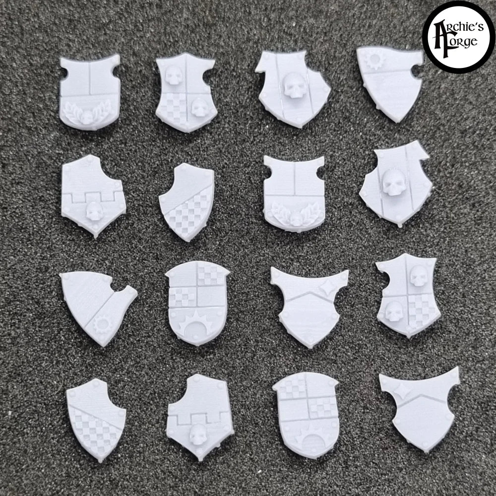 Generic Marine Tilting Shields - Set of 16 - Design 1 - Archies Forge