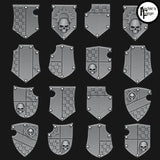 Generic Marine Tilting Shields - Set of 16 - Design 2 - Archies Forge