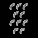 Greek / Roman Plumed Helmet Crests - Set of 10 - Archies Forge