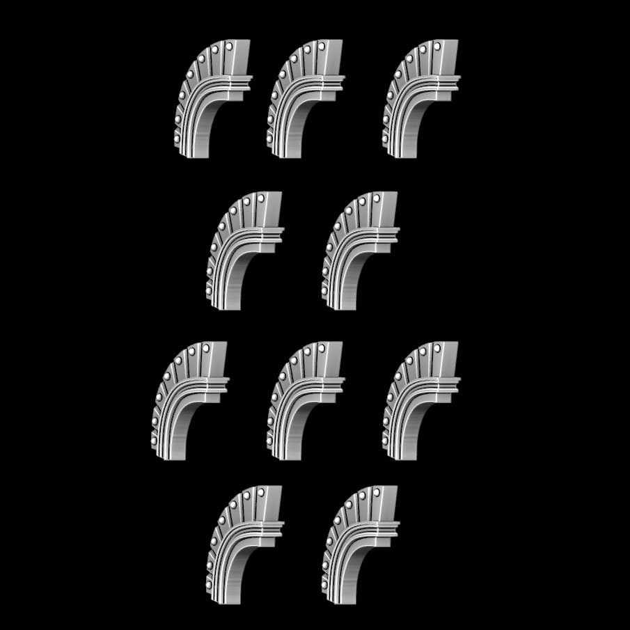 Greek / Roman Solid Helmet Crests - Set of 10 - Archies Forge