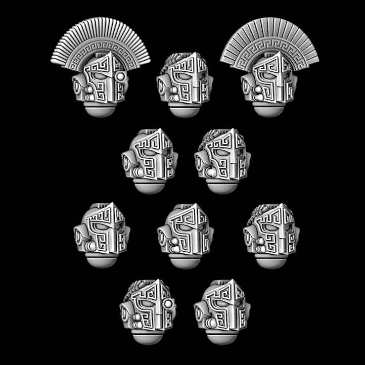 Greek Veteran Helmets - Set of 10 - Archies Forge