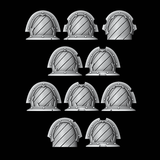 Hazard Stripes - Damaged Pads - Set of 10 - Archies Forge