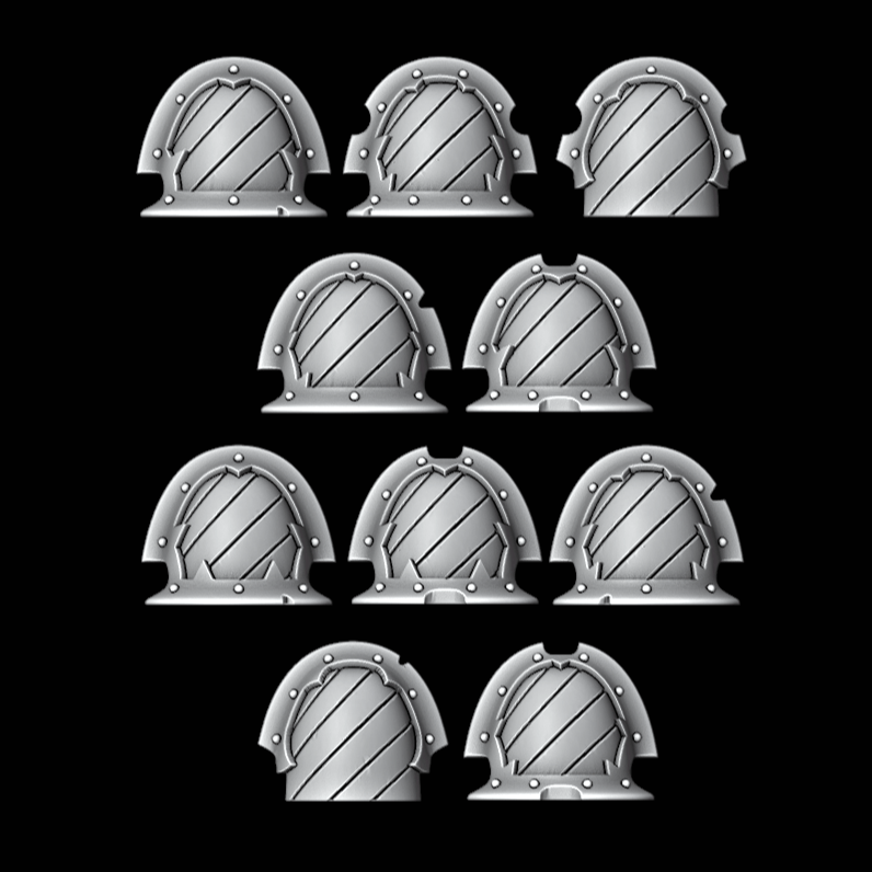 Hazard Stripes - Damaged Pads - Set of 10 - Archies Forge