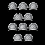 Hazard Stripes - Terminator Pads - Set of 10 - Archies Forge