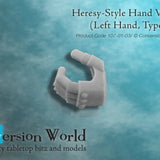 Heresy - Style Infantry Hand Version 1 (Left Hand, Type A) - Archies Forge