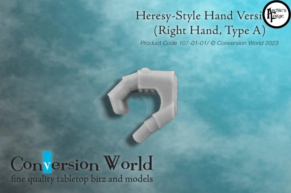 Heresy - Style Infantry Hand Version 1 (Right Hand, Type A) - Archies Forge