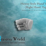Heresy - Style Infantry Hand Version 1 (Right Hand, Type B) - Archies Forge