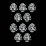 Hooded Plain Skull Helmets - Stitched Hood - Set of 10 - Archies Forge