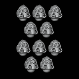 Hooded Plain Skull Helmets - Stitched Hood - Set of 10 - Archies Forge