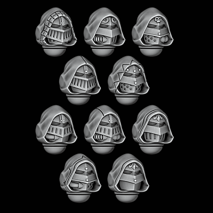 Hooded Sallet Helmets - Set of 10 - Archies Forge