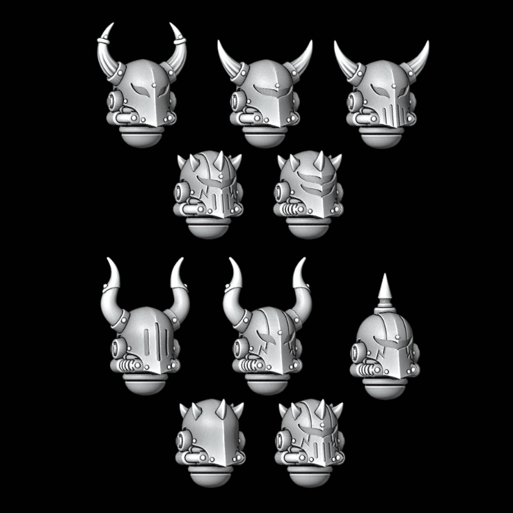 Horned Legio Decadence Helmets - Set of 10 - Archies Forge