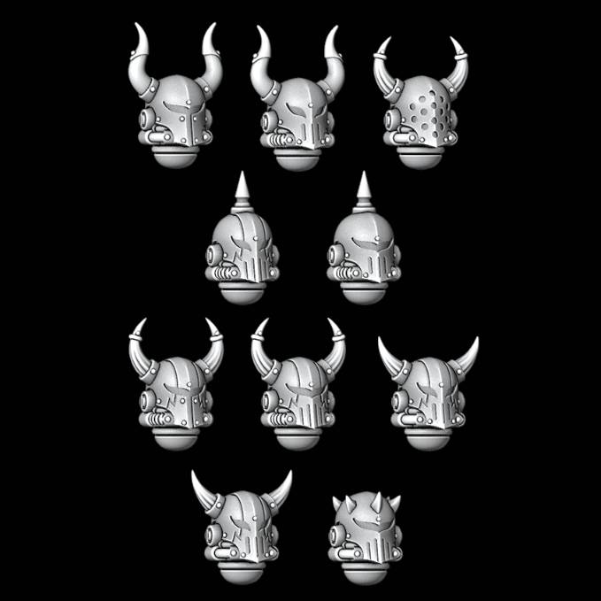 Horned Legio Decadence Helmets - Set of 10 - Archies Forge