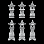 Japanese Stone Lanterns - Set of 4 - Archies Forge