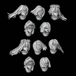Japanese Style Battle Sisters Heads - Set of 10 - Archies Forge