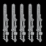 Large Legio Fenris Chainswords - Set of 5 - Left Handed - Archies Forge