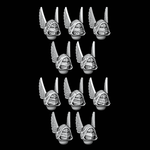 Large Winged Hooded Sallet Helmets - Set of 10 - Archies Forge