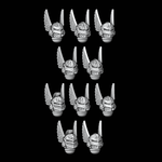 Large Winged Sallet Helmets - Set of 10 - Archies Forge