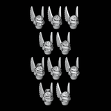 Large Winged Sallet Helmets - Set of 10 - Archies Forge