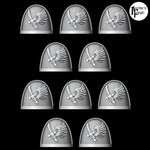Legio Angelus Raven Wing Pads - Set of 10 - Archies Forge