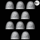 Legio Angelus Raven Wing Pads - Set of 10 - Archies Forge