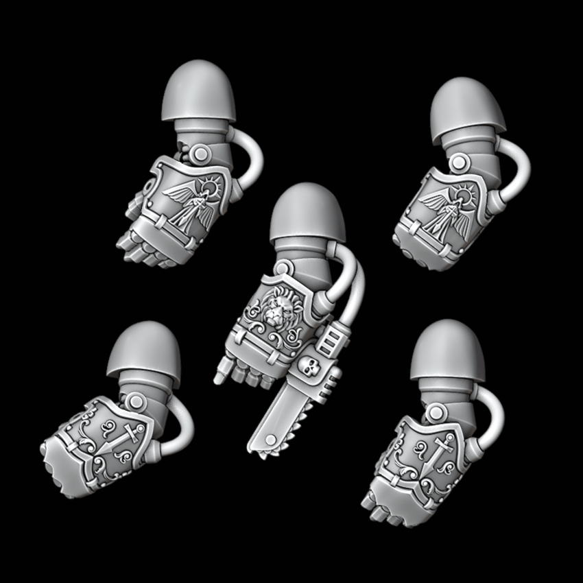 Legio Angelus Terminator Power Fists - Set of 5 - Archies Forge