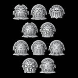 Legio Annihilus - Berserker Pads - Chaos Damaged - Set of 10 - Archies Forge