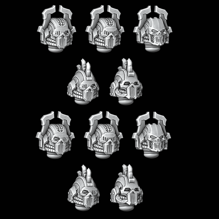 Legio Annihilus - Cyber Berserker Helmets - Set of 10 - Archies Forge
