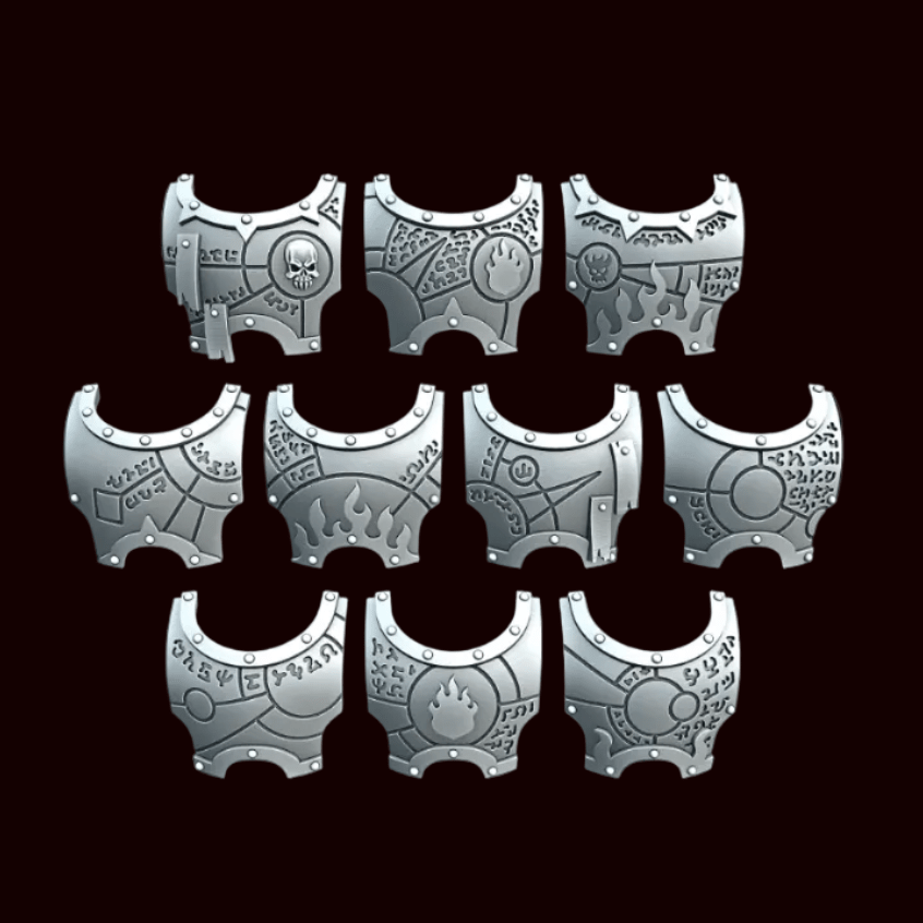 Legio Bibliotheca M3 Torso Covers - Chaotic Writing - Set of 10 - Archies Forge