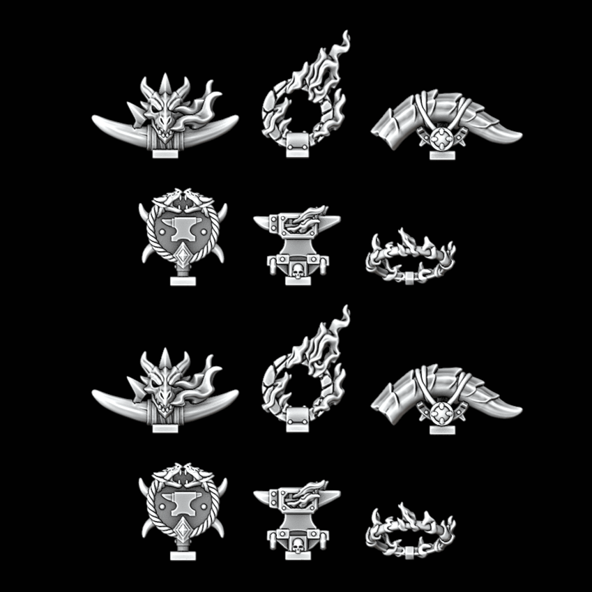 Legio Draconis Backpack Accessories - Set of 12 - Archies Forge
