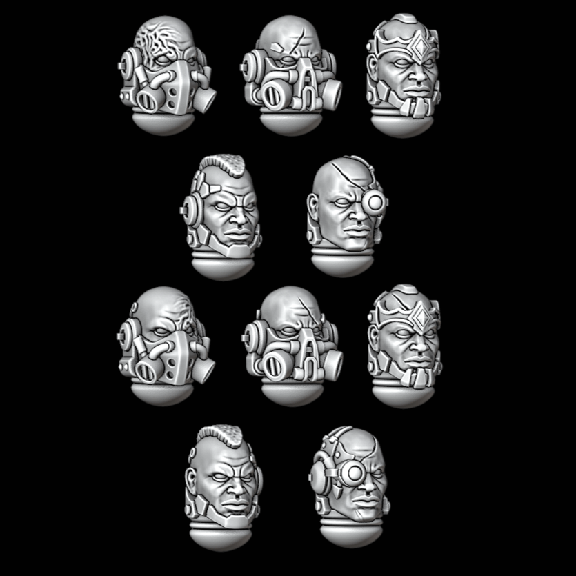 Legio Draconis Heads - Set of 10 - Archies Forge