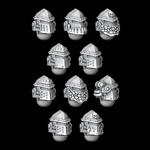Legio Draconis MK3 Veteran Helmets - Scaled Top Monovisor - Set of 10 - Archies Forge