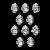 Legio Draconis MK3 Veteran Helmets - Scaled Top Monovisor - Set of 10 - Archies Forge